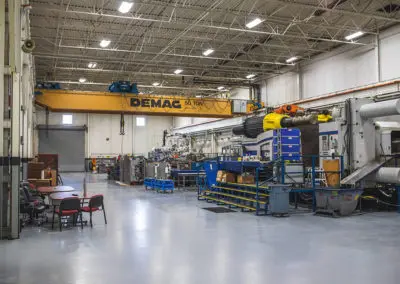 The 3300 Ton Van Dorn in Sterling Heights at Plastic Molding Development is shown here.