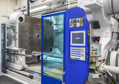 Control panel of the 1700 Ton Wittman Battenfield in Sterling Heights, Michigan used plastic mold development and testing.