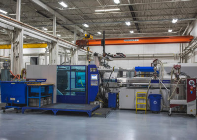 The 770XL Wittmann Battenfeld in Sterling Heights, Michigan at Plastic Molding Development Company is shown here.