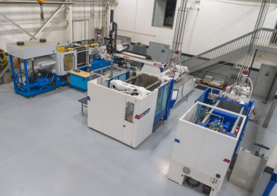 Van Dorn and Wittmann Battenfeld machines of various sizes are available.